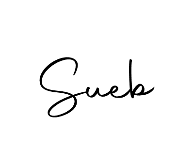 You should practise on your own different ways (Autography-DOLnW) to write your name (Sueb) in signature. don't let someone else do it for you. Sueb signature style 10 images and pictures png