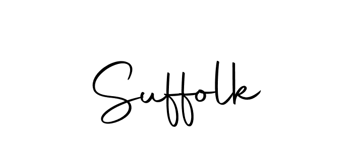 Use a signature maker to create a handwritten signature online. With this signature software, you can design (Autography-DOLnW) your own signature for name Suffolk. Suffolk signature style 10 images and pictures png