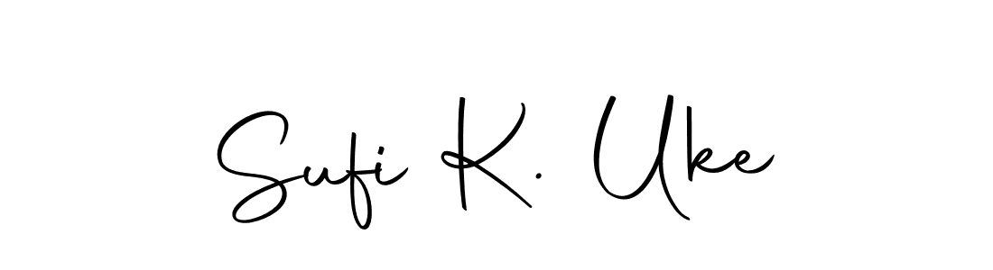 You should practise on your own different ways (Autography-DOLnW) to write your name (Sufi K. Uke) in signature. don't let someone else do it for you. Sufi K. Uke signature style 10 images and pictures png