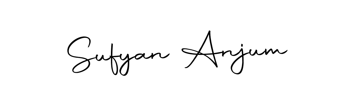 How to make Sufyan Anjum name signature. Use Autography-DOLnW style for creating short signs online. This is the latest handwritten sign. Sufyan Anjum signature style 10 images and pictures png