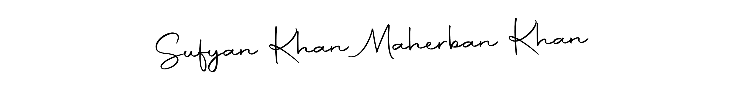 Design your own signature with our free online signature maker. With this signature software, you can create a handwritten (Autography-DOLnW) signature for name Sufyan Khan Maherban Khan. Sufyan Khan Maherban Khan signature style 10 images and pictures png