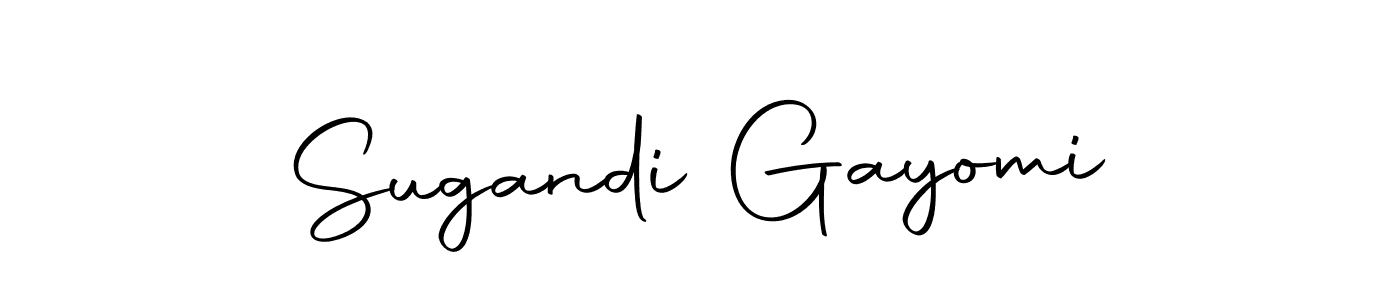 Create a beautiful signature design for name Sugandi Gayomi. With this signature (Autography-DOLnW) fonts, you can make a handwritten signature for free. Sugandi Gayomi signature style 10 images and pictures png