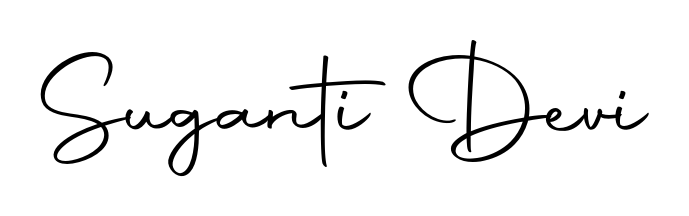 Create an unforgettable impression when signing with Suganti Devi name styled in Autography-DOLnW typography. 100% free online generator. Suganti Devi signature style 10 images and pictures png