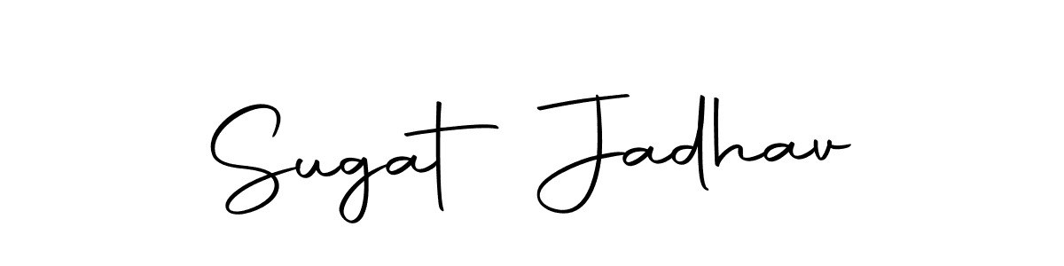 This is the best signature style for the Sugat Jadhav name. Also you like these signature font (Autography-DOLnW). Mix name signature. Sugat Jadhav signature style 10 images and pictures png