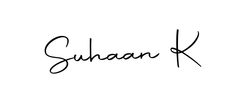 Also we have Suhaan K name is the best signature style. Create professional handwritten signature collection using Autography-DOLnW autograph style. Suhaan K signature style 10 images and pictures png