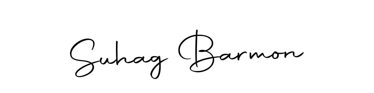 Make a beautiful signature design for name Suhag Barmon. Use this online signature maker to create a handwritten signature for free. Suhag Barmon signature style 10 images and pictures png