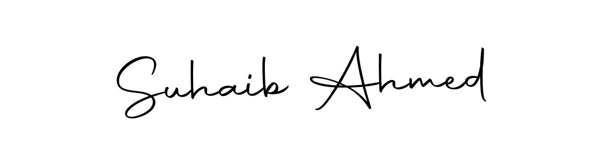 Create a beautiful signature design for name Suhaib Ahmed. With this signature (Autography-DOLnW) fonts, you can make a handwritten signature for free. Suhaib Ahmed signature style 10 images and pictures png