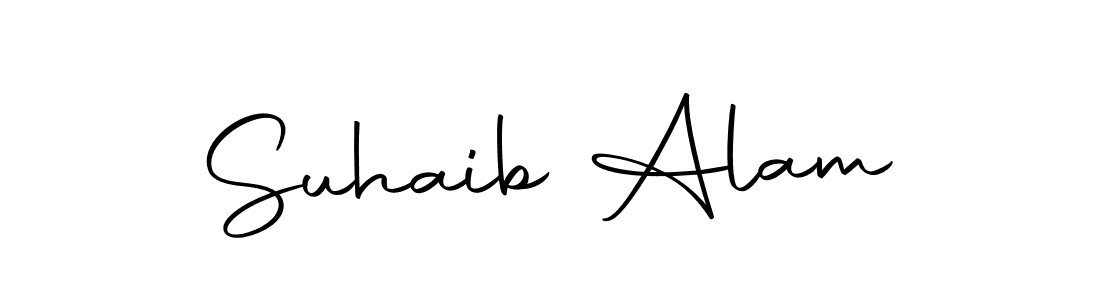 How to make Suhaib Alam name signature. Use Autography-DOLnW style for creating short signs online. This is the latest handwritten sign. Suhaib Alam signature style 10 images and pictures png