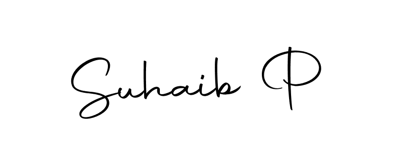 The best way (Autography-DOLnW) to make a short signature is to pick only two or three words in your name. The name Suhaib P include a total of six letters. For converting this name. Suhaib P signature style 10 images and pictures png