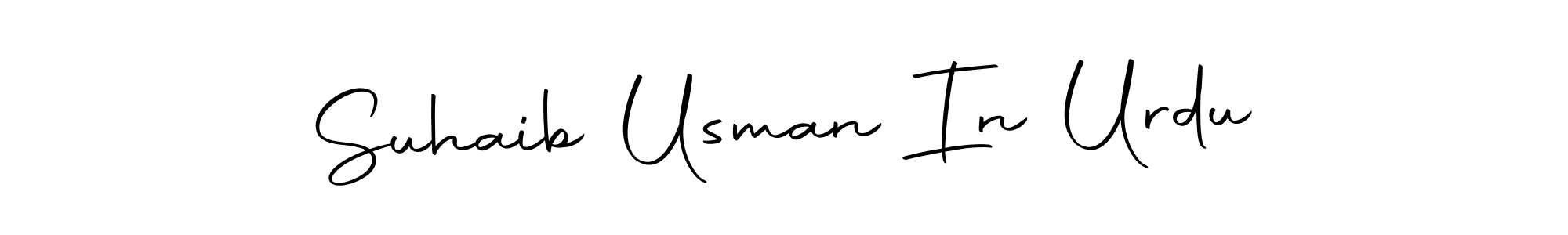 Design your own signature with our free online signature maker. With this signature software, you can create a handwritten (Autography-DOLnW) signature for name Suhaib Usman In Urdu. Suhaib Usman In Urdu signature style 10 images and pictures png