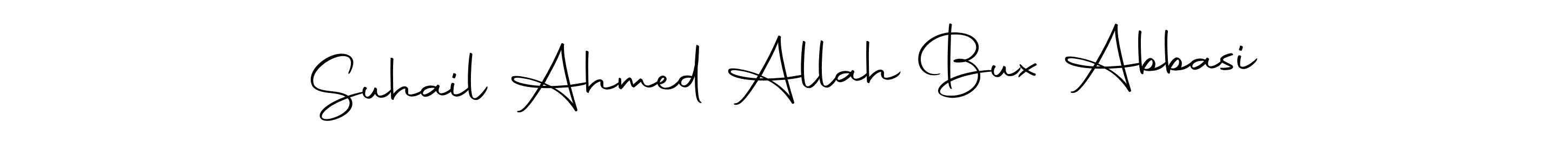 Design your own signature with our free online signature maker. With this signature software, you can create a handwritten (Autography-DOLnW) signature for name Suhail Ahmed Allah Bux Abbasi. Suhail Ahmed Allah Bux Abbasi signature style 10 images and pictures png