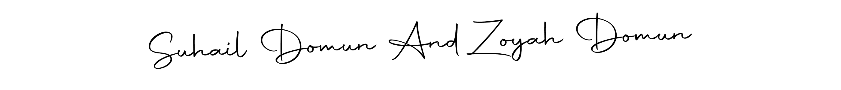 Design your own signature with our free online signature maker. With this signature software, you can create a handwritten (Autography-DOLnW) signature for name Suhail Domun And Zoyah Domun. Suhail Domun And Zoyah Domun signature style 10 images and pictures png