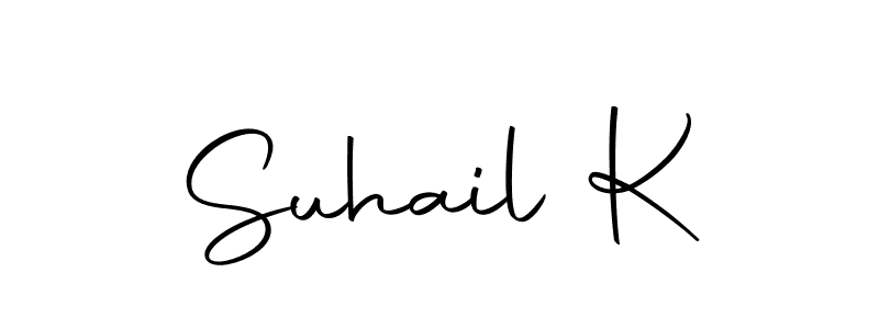 It looks lik you need a new signature style for name Suhail K. Design unique handwritten (Autography-DOLnW) signature with our free signature maker in just a few clicks. Suhail K signature style 10 images and pictures png