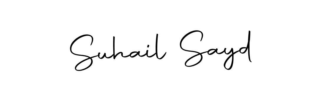 Use a signature maker to create a handwritten signature online. With this signature software, you can design (Autography-DOLnW) your own signature for name Suhail Sayd. Suhail Sayd signature style 10 images and pictures png