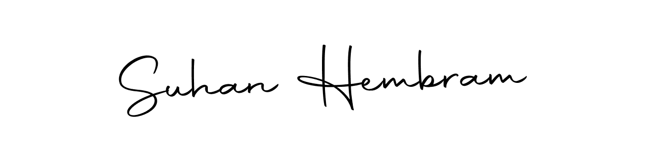 How to make Suhan Hembram name signature. Use Autography-DOLnW style for creating short signs online. This is the latest handwritten sign. Suhan Hembram signature style 10 images and pictures png