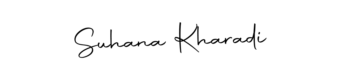 Use a signature maker to create a handwritten signature online. With this signature software, you can design (Autography-DOLnW) your own signature for name Suhana Kharadi. Suhana Kharadi signature style 10 images and pictures png