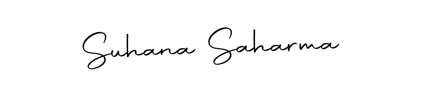 Design your own signature with our free online signature maker. With this signature software, you can create a handwritten (Autography-DOLnW) signature for name Suhana Saharma. Suhana Saharma signature style 10 images and pictures png