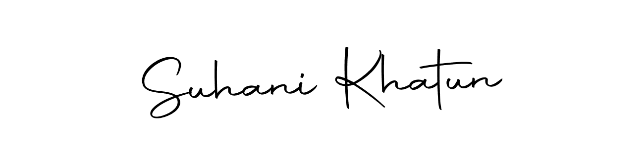 Make a beautiful signature design for name Suhani Khatun. Use this online signature maker to create a handwritten signature for free. Suhani Khatun signature style 10 images and pictures png