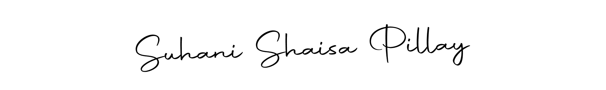 You can use this online signature creator to create a handwritten signature for the name Suhani Shaisa Pillay. This is the best online autograph maker. Suhani Shaisa Pillay signature style 10 images and pictures png