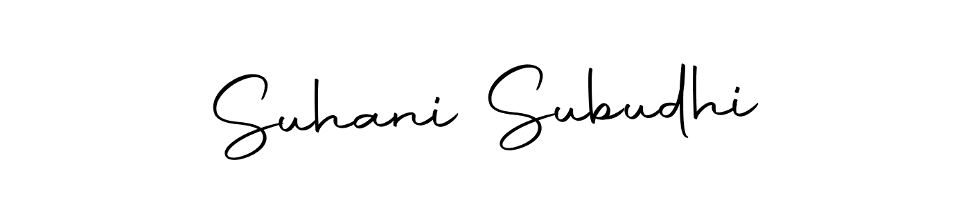 Create a beautiful signature design for name Suhani Subudhi. With this signature (Autography-DOLnW) fonts, you can make a handwritten signature for free. Suhani Subudhi signature style 10 images and pictures png