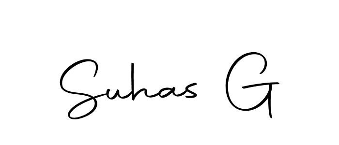 Use a signature maker to create a handwritten signature online. With this signature software, you can design (Autography-DOLnW) your own signature for name Suhas G. Suhas G signature style 10 images and pictures png