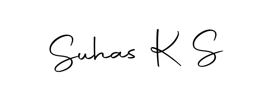 You should practise on your own different ways (Autography-DOLnW) to write your name (Suhas K S) in signature. don't let someone else do it for you. Suhas K S signature style 10 images and pictures png