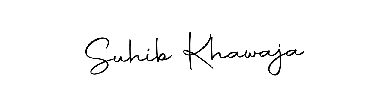 You should practise on your own different ways (Autography-DOLnW) to write your name (Suhib Khawaja) in signature. don't let someone else do it for you. Suhib Khawaja signature style 10 images and pictures png