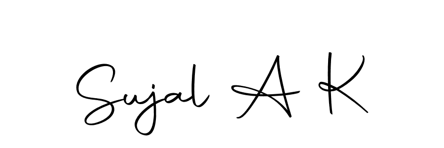 How to make Sujal A K name signature. Use Autography-DOLnW style for creating short signs online. This is the latest handwritten sign. Sujal A K signature style 10 images and pictures png