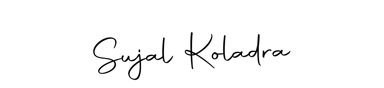 This is the best signature style for the Sujal Koladra name. Also you like these signature font (Autography-DOLnW). Mix name signature. Sujal Koladra signature style 10 images and pictures png