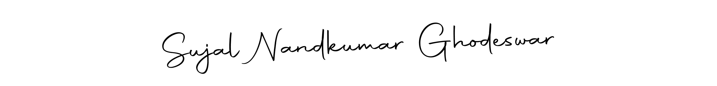 Autography-DOLnW is a professional signature style that is perfect for those who want to add a touch of class to their signature. It is also a great choice for those who want to make their signature more unique. Get Sujal Nandkumar Ghodeswar name to fancy signature for free. Sujal Nandkumar Ghodeswar signature style 10 images and pictures png