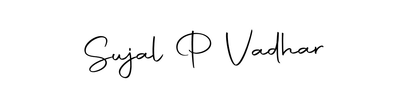 The best way (Autography-DOLnW) to make a short signature is to pick only two or three words in your name. The name Sujal P Vadhar include a total of six letters. For converting this name. Sujal P Vadhar signature style 10 images and pictures png