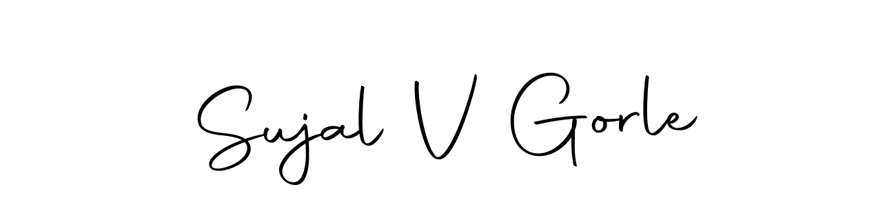 Make a beautiful signature design for name Sujal V Gorle. Use this online signature maker to create a handwritten signature for free. Sujal V Gorle signature style 10 images and pictures png