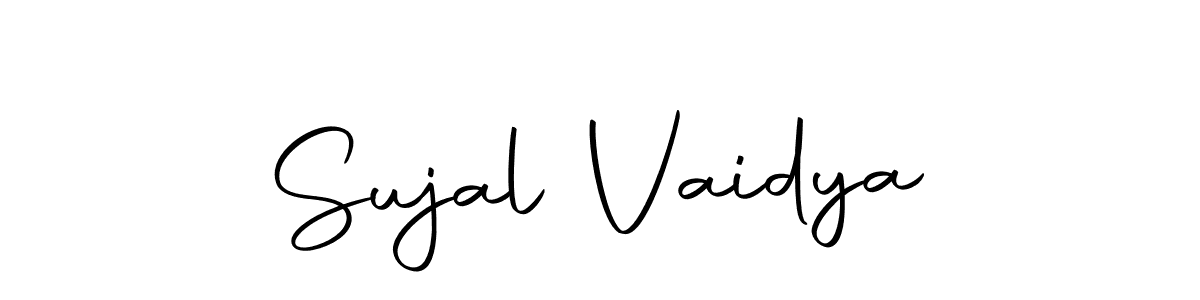 How to make Sujal Vaidya name signature. Use Autography-DOLnW style for creating short signs online. This is the latest handwritten sign. Sujal Vaidya signature style 10 images and pictures png