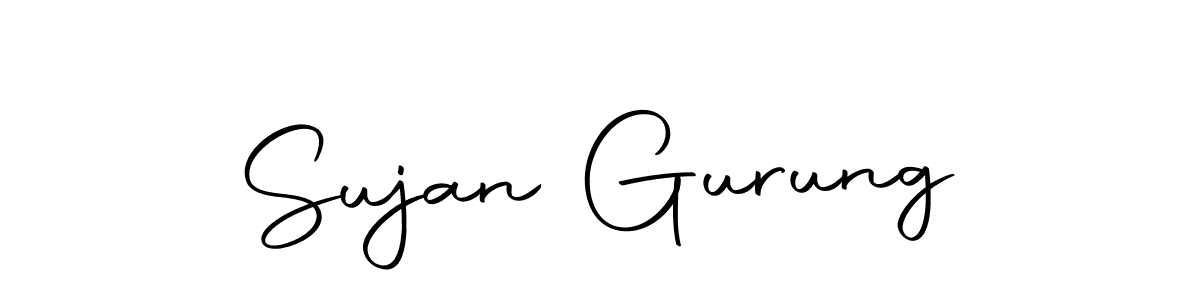 How to make Sujan Gurung name signature. Use Autography-DOLnW style for creating short signs online. This is the latest handwritten sign. Sujan Gurung signature style 10 images and pictures png