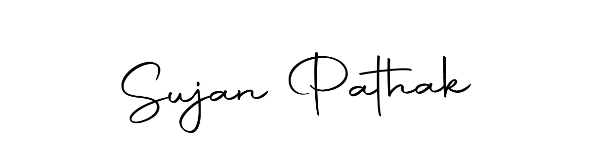 You should practise on your own different ways (Autography-DOLnW) to write your name (Sujan Pathak) in signature. don't let someone else do it for you. Sujan Pathak signature style 10 images and pictures png