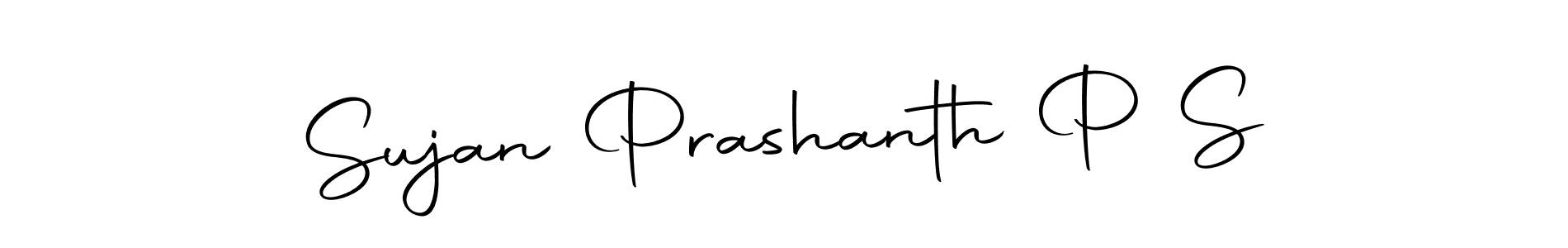 This is the best signature style for the Sujan Prashanth P S name. Also you like these signature font (Autography-DOLnW). Mix name signature. Sujan Prashanth P S signature style 10 images and pictures png