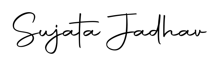 Discover the perfect balance of readability and style for Sujata Jadhav with Autography-DOLnW font. Create your dream signature today. Sujata Jadhav signature style 10 images and pictures png