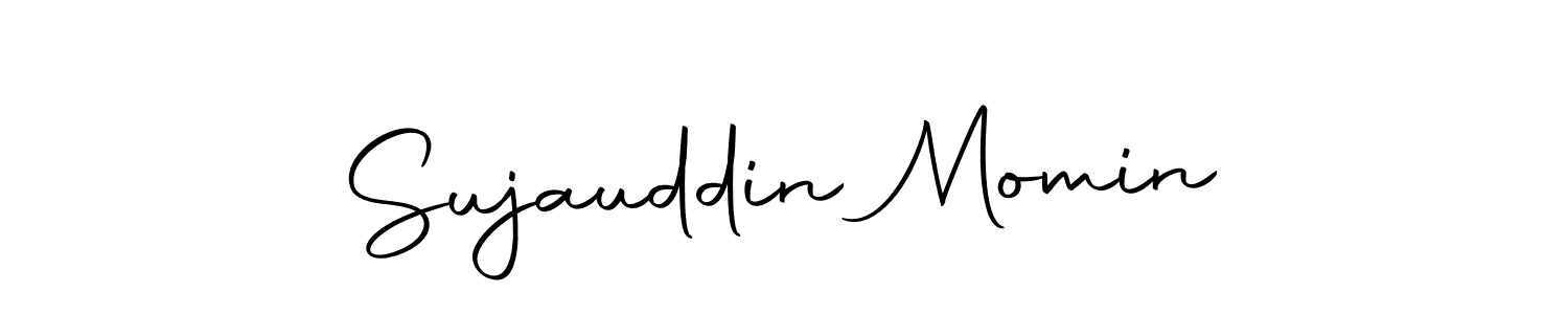 How to make Sujauddin Momin name signature. Use Autography-DOLnW style for creating short signs online. This is the latest handwritten sign. Sujauddin Momin signature style 10 images and pictures png