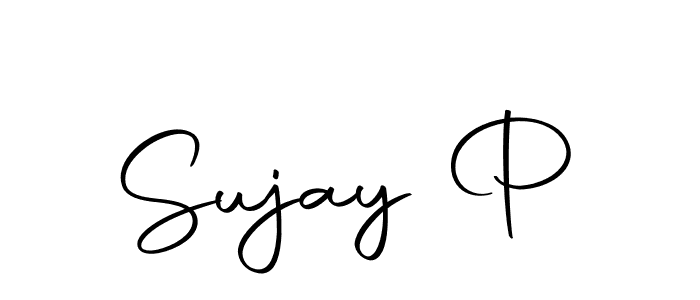 Make a beautiful signature design for name Sujay P. Use this online signature maker to create a handwritten signature for free. Sujay P signature style 10 images and pictures png