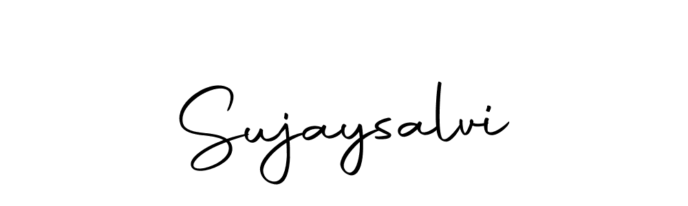How to make Sujaysalvi name signature. Use Autography-DOLnW style for creating short signs online. This is the latest handwritten sign. Sujaysalvi signature style 10 images and pictures png