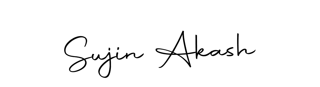 Also we have Sujin Akash name is the best signature style. Create professional handwritten signature collection using Autography-DOLnW autograph style. Sujin Akash signature style 10 images and pictures png