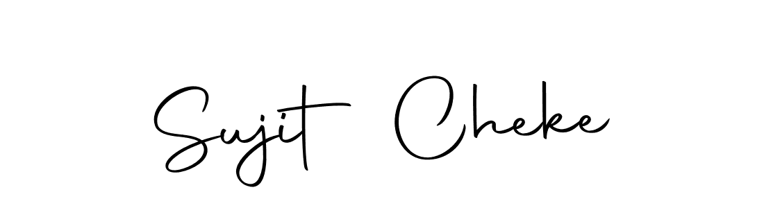 How to make Sujit Cheke name signature. Use Autography-DOLnW style for creating short signs online. This is the latest handwritten sign. Sujit Cheke signature style 10 images and pictures png