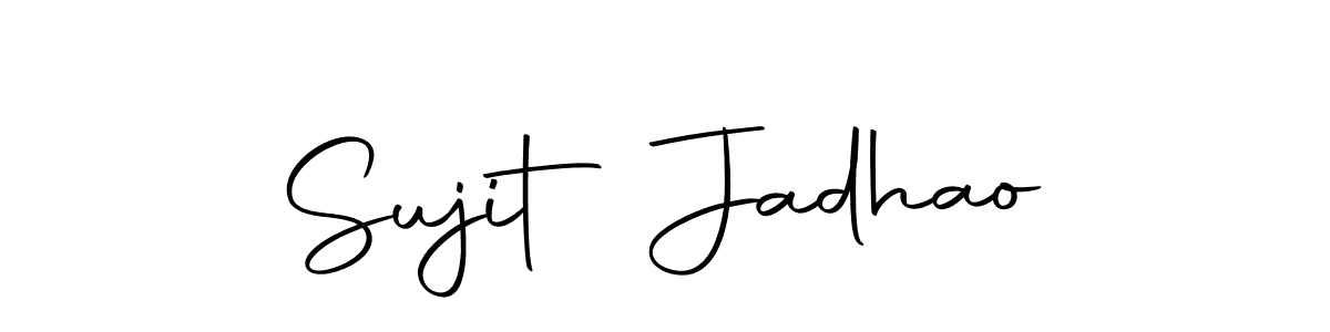 How to make Sujit Jadhao name signature. Use Autography-DOLnW style for creating short signs online. This is the latest handwritten sign. Sujit Jadhao signature style 10 images and pictures png