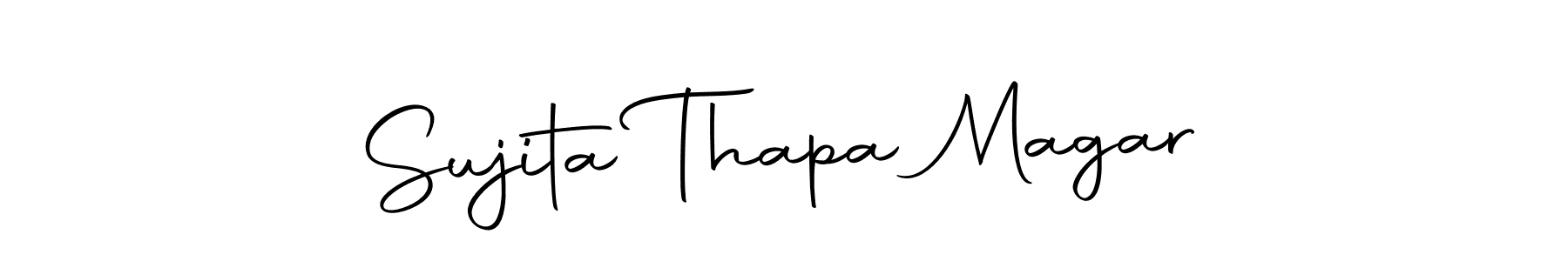Create a beautiful signature design for name Sujita Thapa Magar. With this signature (Autography-DOLnW) fonts, you can make a handwritten signature for free. Sujita Thapa Magar signature style 10 images and pictures png