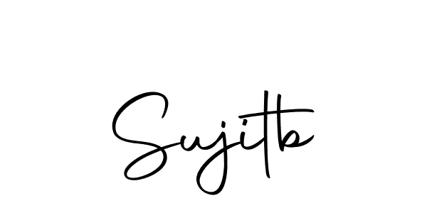 You should practise on your own different ways (Autography-DOLnW) to write your name (Sujitb) in signature. don't let someone else do it for you. Sujitb signature style 10 images and pictures png
