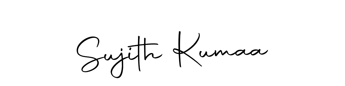 How to make Sujith Kumaa name signature. Use Autography-DOLnW style for creating short signs online. This is the latest handwritten sign. Sujith Kumaa signature style 10 images and pictures png