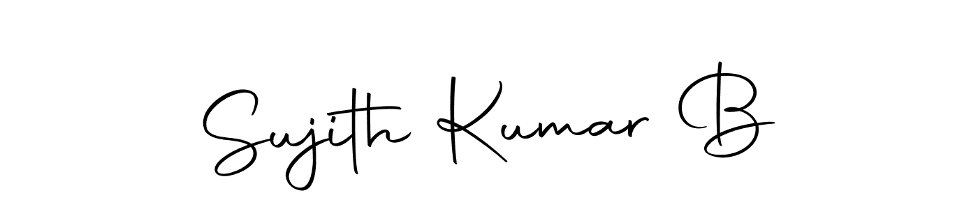 You should practise on your own different ways (Autography-DOLnW) to write your name (Sujith Kumar B) in signature. don't let someone else do it for you. Sujith Kumar B signature style 10 images and pictures png