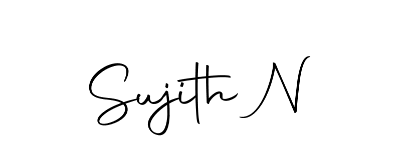 You should practise on your own different ways (Autography-DOLnW) to write your name (Sujith N) in signature. don't let someone else do it for you. Sujith N signature style 10 images and pictures png