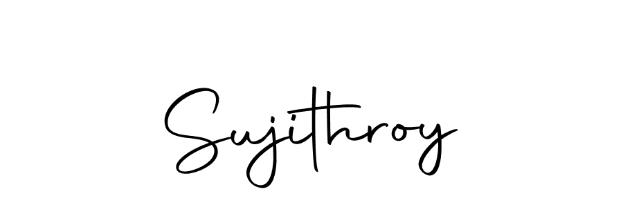 How to make Sujithroy name signature. Use Autography-DOLnW style for creating short signs online. This is the latest handwritten sign. Sujithroy signature style 10 images and pictures png