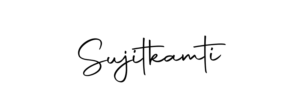 You should practise on your own different ways (Autography-DOLnW) to write your name (Sujitkamti) in signature. don't let someone else do it for you. Sujitkamti signature style 10 images and pictures png